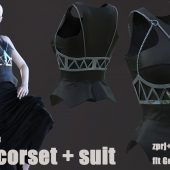 Suit in the style of grunge